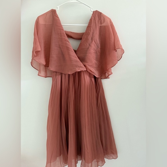 ASOS Women’s Rust Flutter Sleeve Chiffon Dress Size 4 - Picture 2 of 5